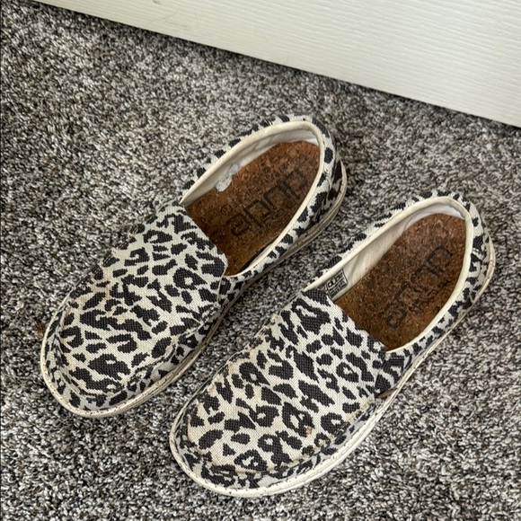 Leopard Print Slip-On Hey Dudes Shoes - Picture 2 of 5